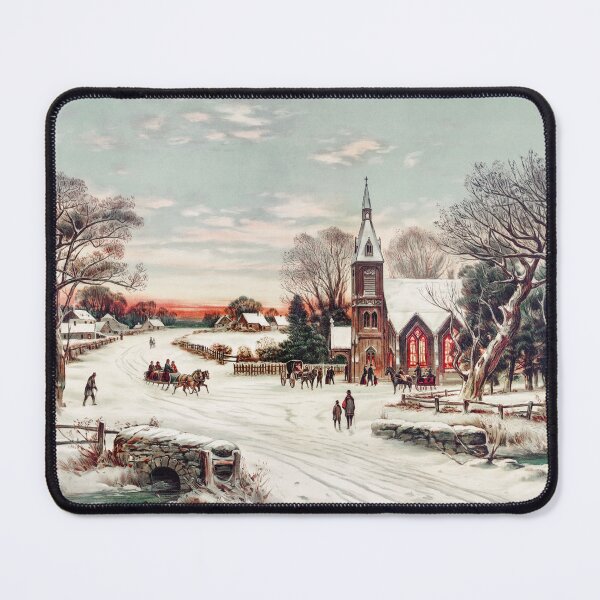 Item preview, Escena de invierno de Nochebuena vintage designed and sold by tomorrowsart.