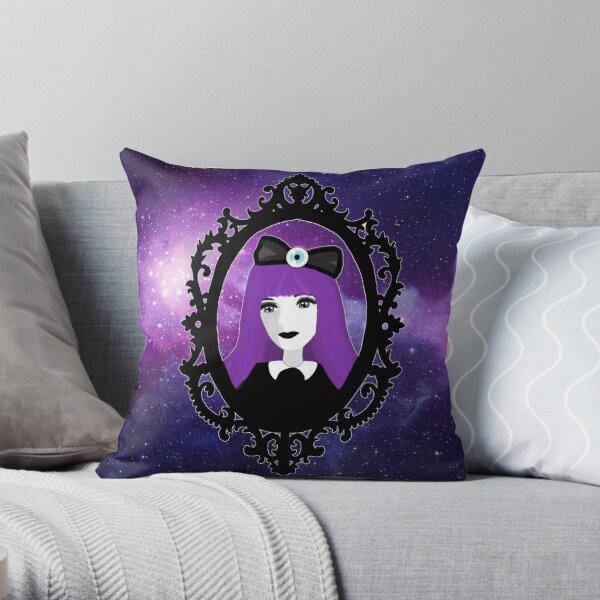 Purple Pastel Goth - Space Throw Pillow