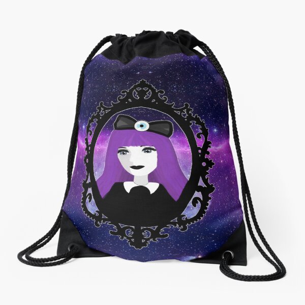 Purple Pastel Goth - Space Drawstring Bag