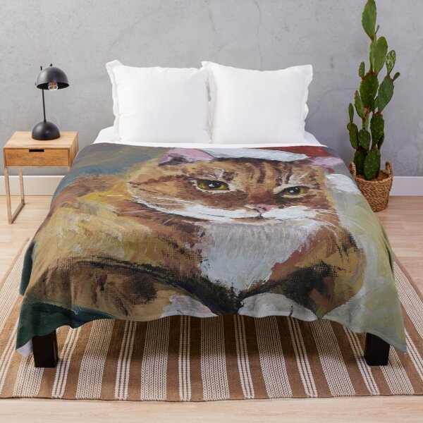 Item preview, Christmas Ginger Cat Print designed and sold by NatalyMak.