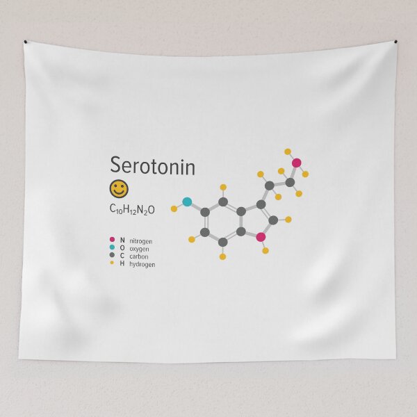 Item preview, Serotonin molecule. Science teachers gift. designed and sold by paulo silveira.