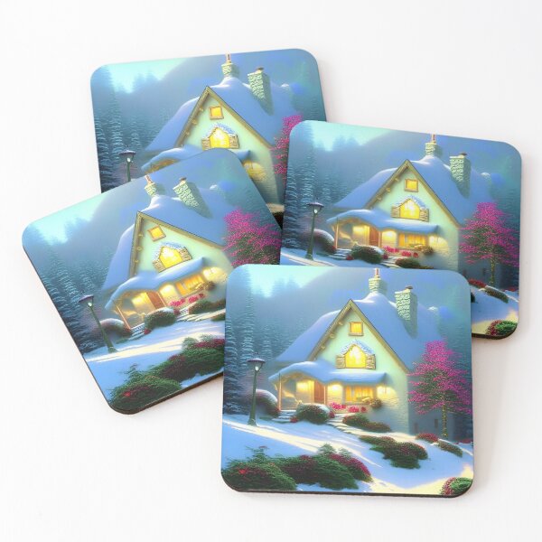 Item preview, Snow Covered Christmas Cottage  designed and sold by pinkal.