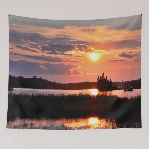 Item preview, Beautiful orange sunset view from the lake this Sunday  designed and sold by Durgaa D.
