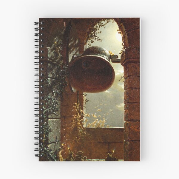 Item preview, Vintage Retro Christmas Eve Church Bell by John Ferguson Weir Rustic American Painting designed and sold by AesthetesLegacy.