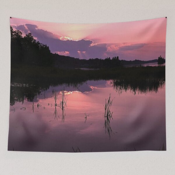Item preview, Beautiful lavender sunset view from the lake this Sunday  designed and sold by Durgaa D.