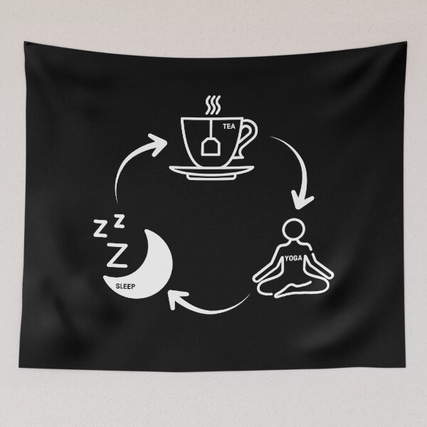 Item preview, Tea yoga sleep repeat  designed and sold by Laura-stbr.