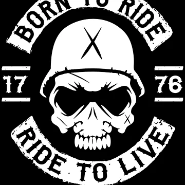 Artwork thumbnail, BIKER - BORN TO RIDE RIDE TO LIVE by ShirtWreck