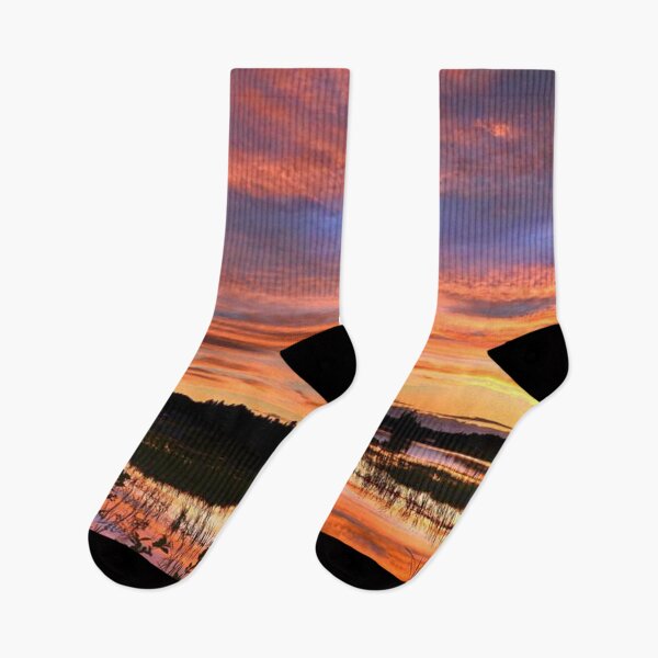Item preview, Beautiful red and orange  sunset view from the lake this Sunday  designed and sold by Durgaa D.