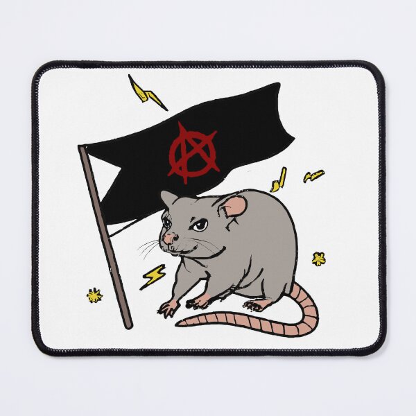 Item preview, Anarchist flag rat designed and sold by tsfea.