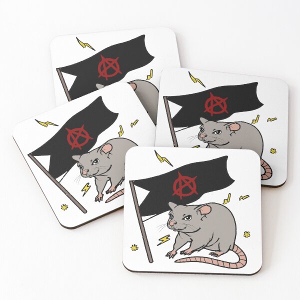 Item preview, Anarchist flag rat designed and sold by tsfea.