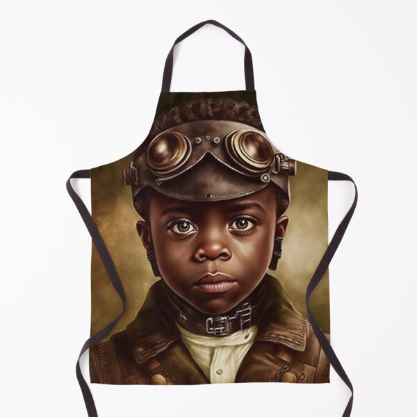 Item preview, Steampunk futurist Afrofuturist young black boy designed and sold by Blaché Designs.