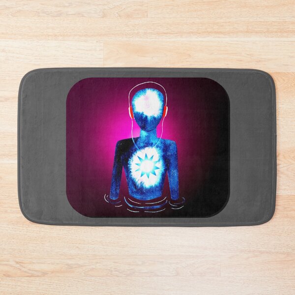 Item preview, Meditation Man w/ Headphones Magenta designed and sold by RealmsBeyond.