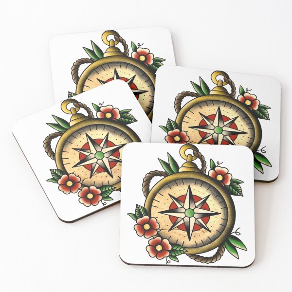 Item preview, Traditional Compass Tattoo designed and sold by Cesar Caligula.