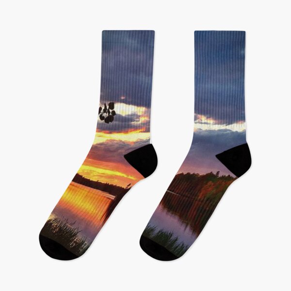 Item preview, Beautiful sunset with clouds view from the lake  designed and sold by Durgaa D.
