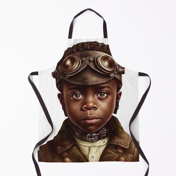 Item preview, Steampunk futurist Afrofuturist young aviator  - no background designed and sold by Blaché Designs.