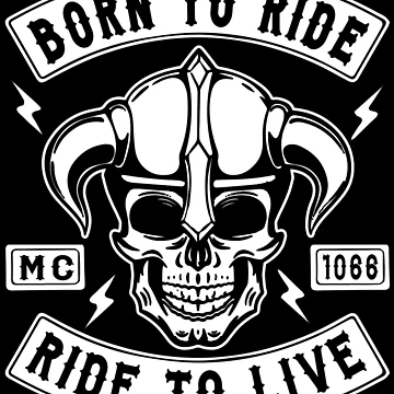 Artwork thumbnail, BIKER, BORN TO RIDE RIDE TO LIVE by ShirtWreck