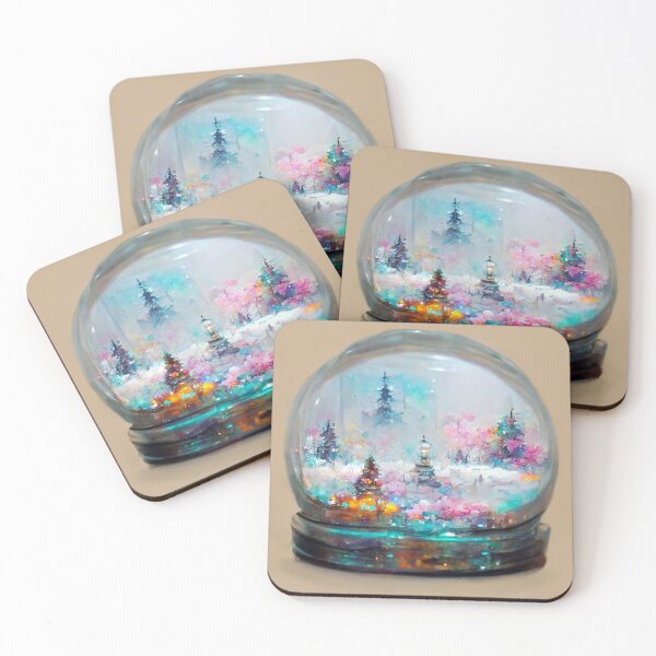 Item preview, Abstract Snowy Landscape in a Snow Globe designed and sold by Anger-Creations.