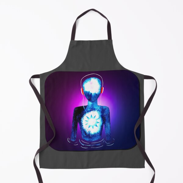 Item preview, Meditation Man w/ Headphones Purple Blast designed and sold by RealmsBeyond.