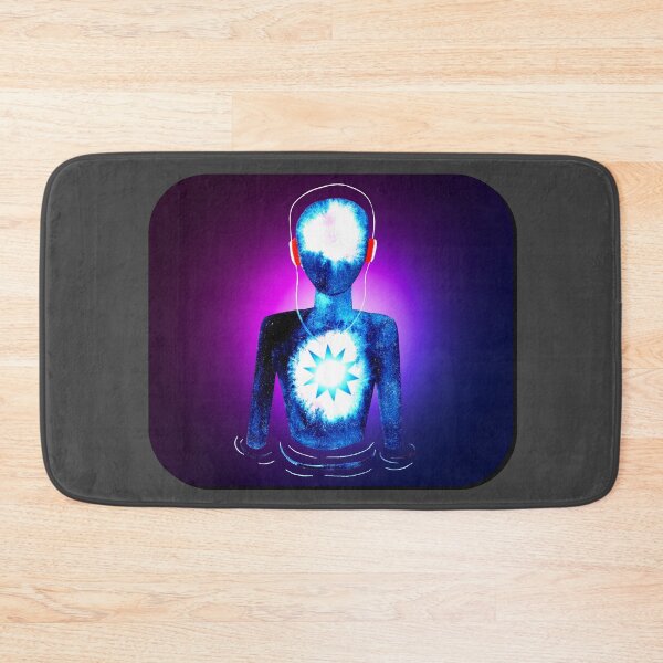 Item preview, Meditation Man w/ Headphones Purple Blast designed and sold by RealmsBeyond.