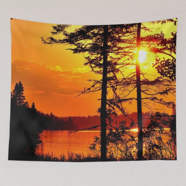 Item preview, Beautiful sunset view from the lake  designed and sold by Durgaa D.