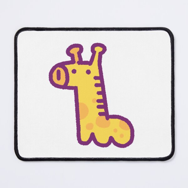 Item preview, Cute yellow and purple cartoon giraffe designed and sold by kukulgraphics.