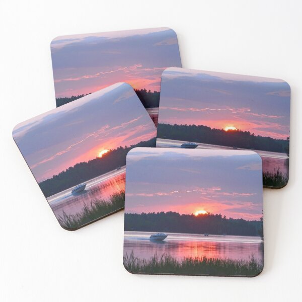 Item preview, Beautiful lavender sunset clouds view from the lake  designed and sold by Durgaa D.