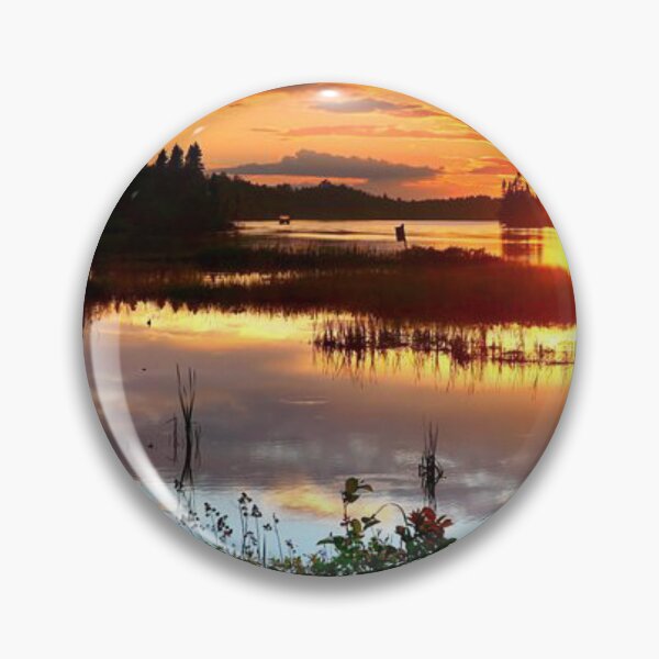 Item preview, Beautiful orange sunset clouds view from the lake  designed and sold by Durgaa D.