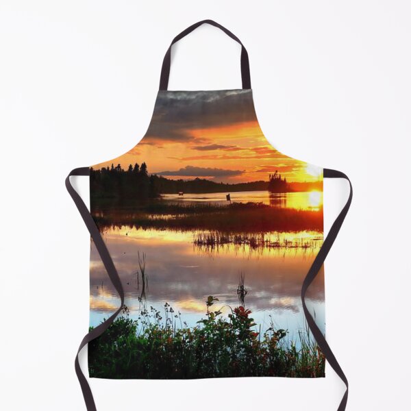 Item preview, Beautiful orange sunset clouds view from the lake designed and sold by Durgaa D.