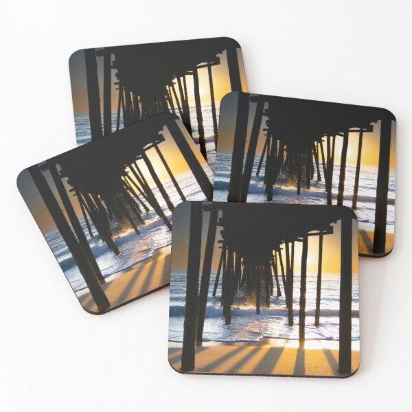 Item preview, Nag's Head Pier Silhouettes Waves Spray designed and sold by nbrandsberg.