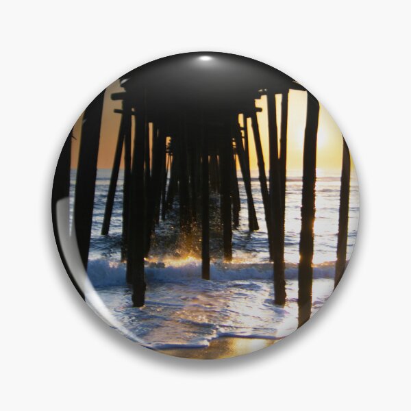 Item preview, Nag's Head Pier Silhouettes Waves Spray designed and sold by nbrandsberg.