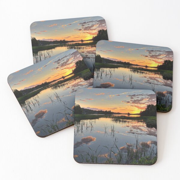 Item preview, Beautiful orange sunset view from the lake  designed and sold by Durgaa D.