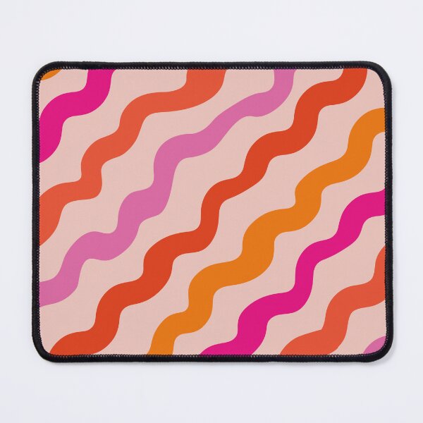 Item preview,  Retro 70s pink and orange groovy abstract waves pattern  designed and sold by Yasminepatterns .