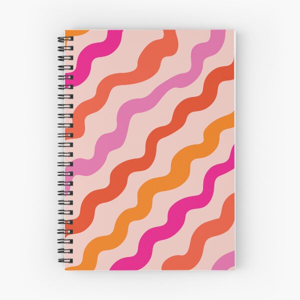 Item preview,  Retro 70s pink and orange groovy abstract waves pattern  designed and sold by Yasminepatterns .