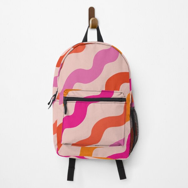 Item preview,  Retro 70s pink and orange groovy abstract waves pattern  designed and sold by Yasminepatterns .