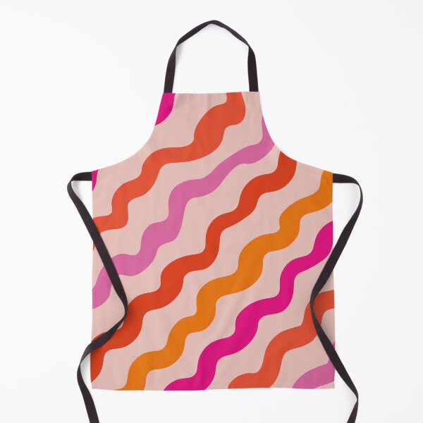 Item preview, Retro 70s pink and orange groovy abstract waves pattern designed and sold by Yasminepatterns .