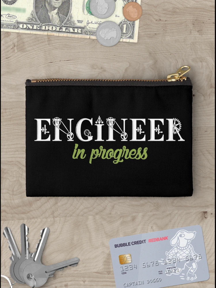 Thumbnail 3 of 4, Zipper Pouch, Engineer In Progress designed and sold by Delightfully Cynical.