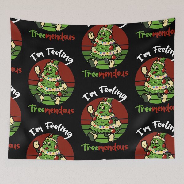 Item preview, Feeling Treemendous, Christmas Tree Pun designed and sold by SportyDogShop.
