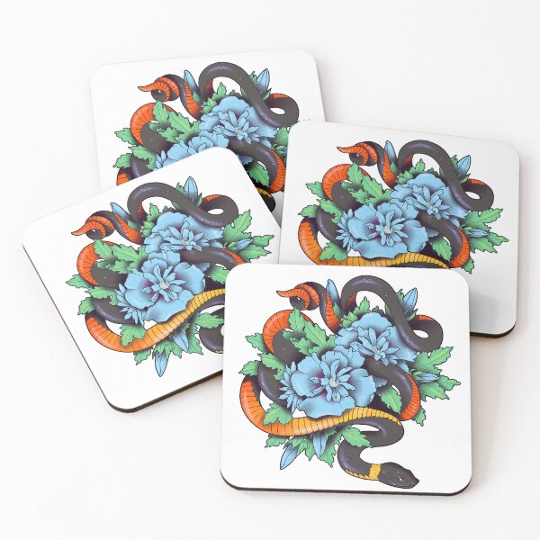 Item preview, Snake and flowers  designed and sold by Mystic-Lamb.