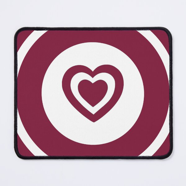 Item preview, Maroon White hearts Retro Mod Roundel designed and sold by ModSupporters.