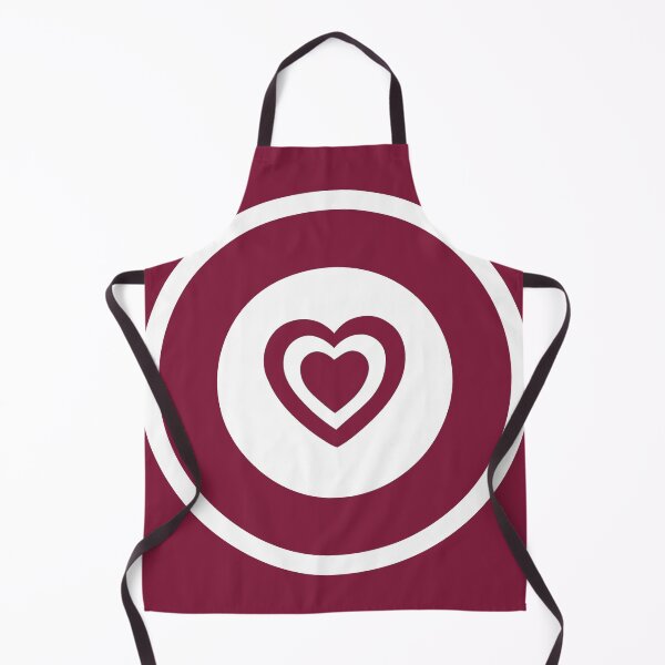 Item preview, Maroon White hearts Retro Mod Roundel designed and sold by ModSupporters.