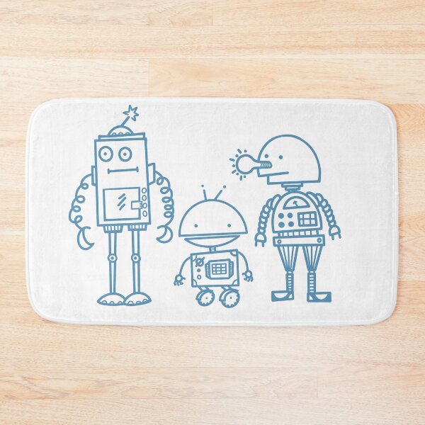 Item preview, Robot friends in blue designed and sold by acbcesarz.