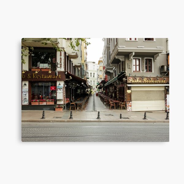 Turkish restaurants on Divan Yolu street Canvas Print