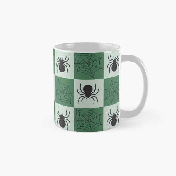 Item preview, green checked spiders and webs print designed and sold by DemonicGloom.