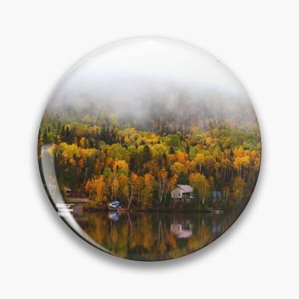 Item preview, Orange autumn forest by the lakeside  designed and sold by Durgaa D.