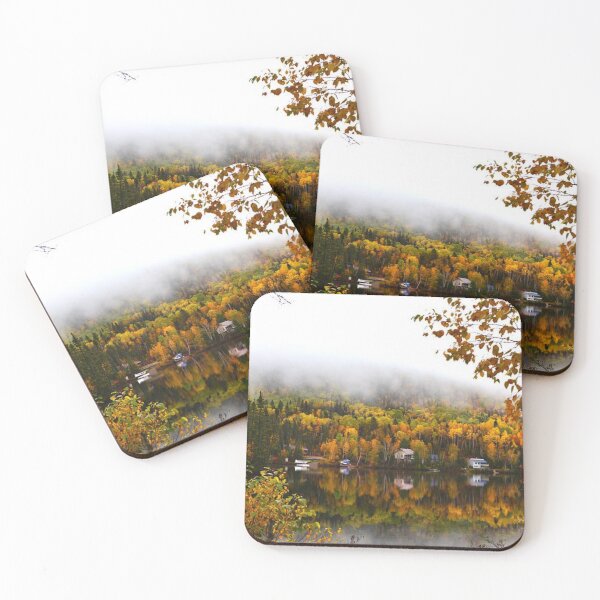 Item preview, Orange autumn forest by the lakeside  designed and sold by Durgaa D.