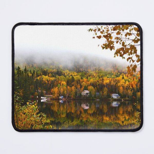 Item preview, Orange autumn forest by the lakeside designed and sold by Durgaa D.