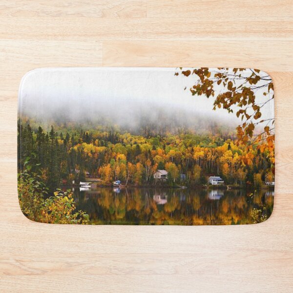 Item preview, Orange autumn forest by the lakeside  designed and sold by Durgaa D.