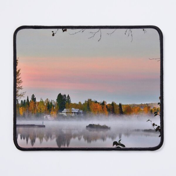 Item preview, Foggy autumn forest by the lakeside designed and sold by Durgaa D.