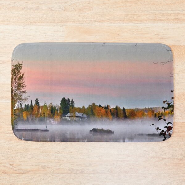 Item preview, Foggy autumn forest by the lakeside  designed and sold by Durgaa D.