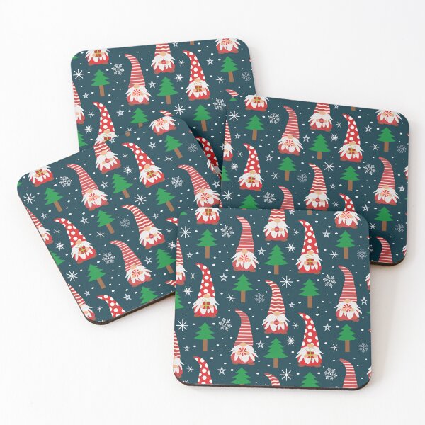 Item preview, Christmas Gnomes with trees and Snowflakes pattern  designed and sold by Yasminepatterns .